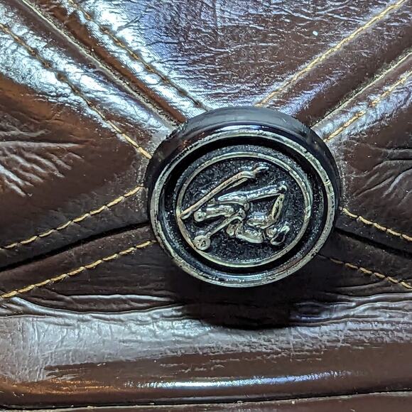 Vintage Men's United Hatters Cap Millinery Workers Hat Leather Knit Size 71/4 - Picture 3 of 7